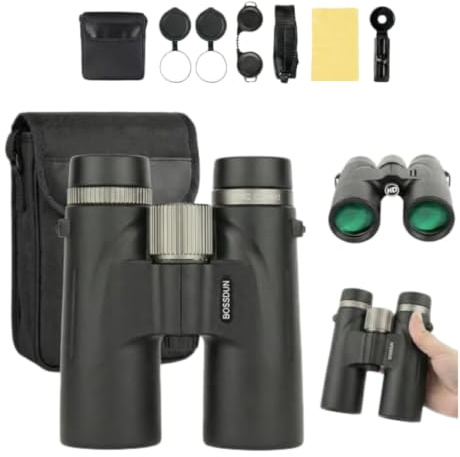 Bosco C9 Fernglas 12x42 HD Binokular für Erwachsene, Outdoor für Wandern Vogel Sternbeobachtung Camping Reisen (Schwarz)
