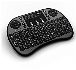 Rii (Actualizado i8 + Mini Teclado Bluetooth con Teclado, Teclado Inalámbrico Portátil Retroiluminado para Smartphones Laptop/PC/Negro