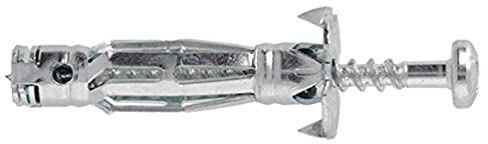 Molly M100816-XJ Multi Molly Chevilles métal avec vis agglo Ø 4 x 37 mm, Gris, Set de 16 Pièces