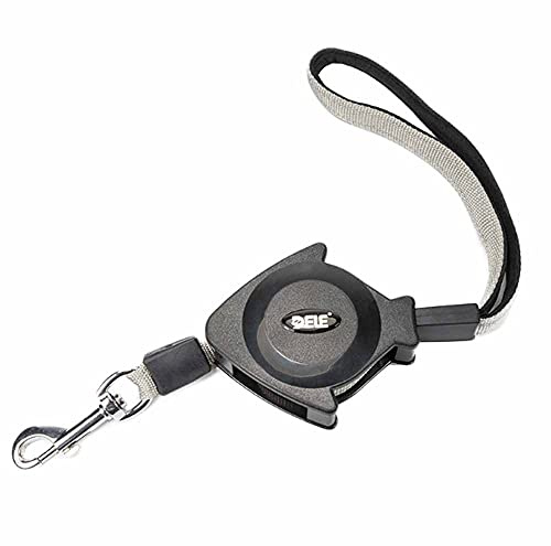 Mini Hundeleine Ausziehbare Rollleine Einziehbare Führleine Reflektierende Haustier-Trainingsleine Gummiert 1.4 Meter Leash Tape für Kleine, Mittlere Hunde Suchleine Katzen Ausziehleine (L, schwarz)