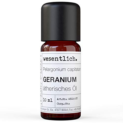 Geranium Öl (Rosengeranie) - reines ätherisches Öl von wesentlich. - 100% naturrein aus der Glasflasche (10ml)