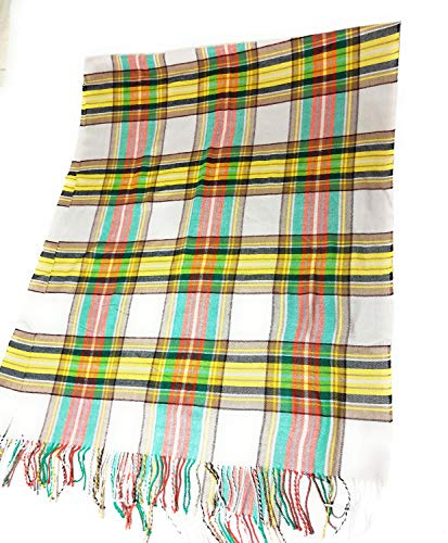 schöner großer super weicher schottischer Tartan schal Beige