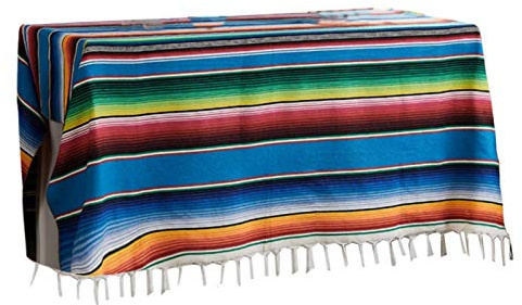 Liery couverture Style ethnique de plage Coton Mexicain Indien Fait à la Main Arc-en-ciel Tapisserie Tapis de pique-nique