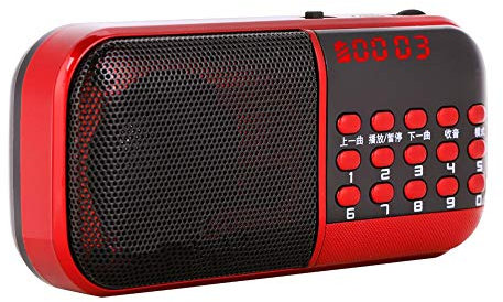 Tosuny Radio FM portátil con Pantalla LCD Grande, Radio con Mini Altavoz con 2 baterías Recargables Grandes, Soporte de Radio Digital con cancelación de Ruido de Bolsillo Música, Noticias.
