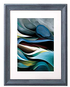 Bilderrahmen, Massivholz Fotorahmen Dekoration Wandbehang Bilderrahmen Kreative Home Wanddekoration (Farbe : Blau, Größe : 26.5×38cm)