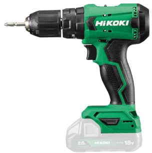 HiKOKI Taladro Percutor a Batería DV18DAW4Z (18 V, Par de Giros Máx. 50 Nm, Portabrocas de Sujeción Rápida de 13 mm, 2 Velocidades, Luz LED, Sin Batería ni Cargador + Caja de Cartón)