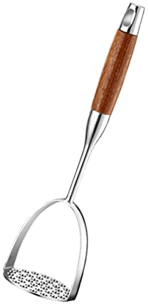 DOITOOL Kartoffelstampfer Mit Holzgriff 1Pc Kartoffelwerkzeuge Bohnenbrecher: Teller Kochgeschirr Restaurant Gadget Hilfe Professionelles mit Utensilienfarbe Eierbrecher aus Babyschlamm