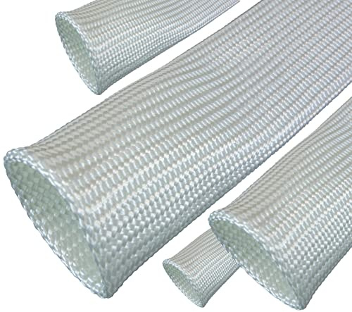 1m Hitzeschutzschlauch FITEX ID-Ø 20mm flexibel | VIELE LÄNGEN & GRÖSSEN 7-50mm | Gewebeschlauch Fiberglas Schlauch Isolierschlauch Kabelschutz Kabelschlauch Heat sleeve Brandschutz| PREMIUM