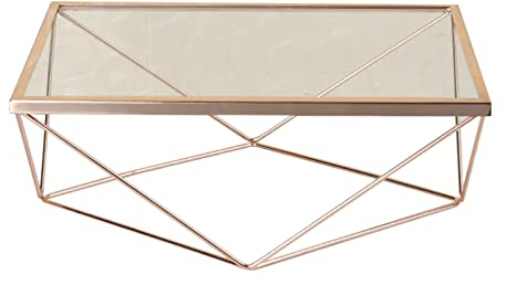 Alzata per torta geometrica in metallo dorato con piano in vetro Finitura metallica lucida Alzata per cupcake rettangolare con piano trasparente Espositore per tavolo da dessert
