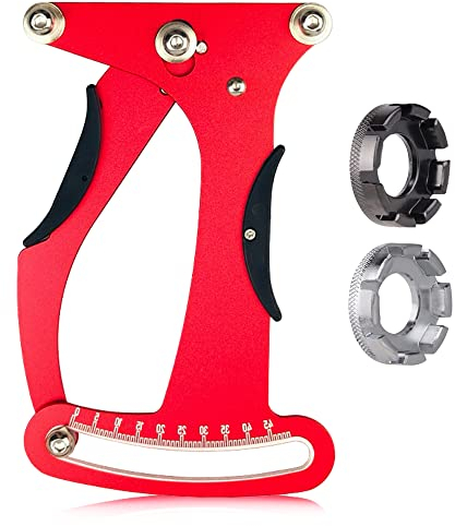 mizikuu Tensiometro Raggi Bici, Strumento di Misurazione di Tensione dei Raggi della Bicicletta in Lega di Alluminio CNC Strumento di Regolazione della Tensione del Filo con 2 Tira Raggi