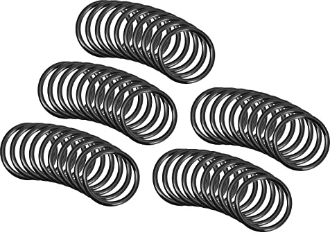 QUARKZMAN 50Stücke Nitril O-Ring Dichtungsring Unterlegscheibe 17mm x 14mm x 1,5mm für Wasserhahn Klempner Reparatur Dichtung Verbindung, Schwarz