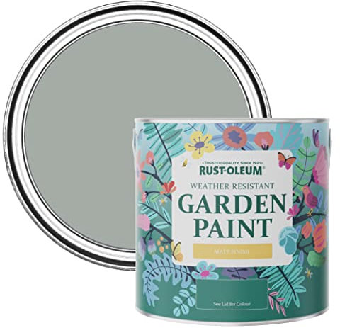 Rust-Oleum Grey Mould-Resistant Garden Paint In Matt Finish - Pitch Grey 2.5L