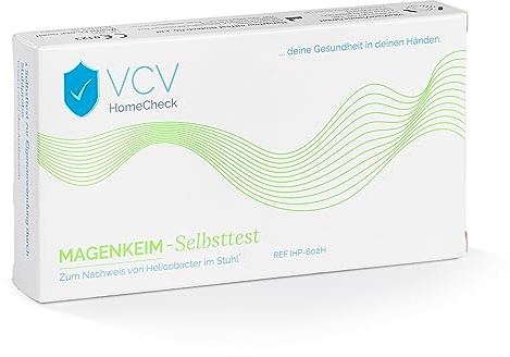 VCV HomeCheck Magen-Darm-Gesundheit Schnelltest für Zuhause | Ergebnis in 10 Min | Stuhltest auch für Kinder geeignet | Helicobacter Pylori Test | 98% Test-Genauigkeit | Magenkeim Selbsttest