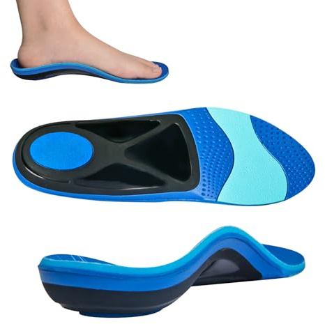 RooRuns Heavy Duty Plantar Fasciitis Arch Support Insoles Inserts Men Women | Orthotic Inserts Shoe for Flat Feet, Heel Spurs, High Arches, OverPronation, Metatarsalgia, Foot Pain Relief, M