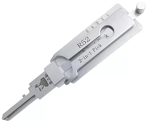 LiShi R52 2-in-1 Dietrich und Decoder, für die Haustür, Zivilschlösser und Schlüsselleser, professionelles Schlosser-Werkzeug