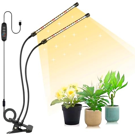 Melofo Grow Light, Full Spectrum 3500K, Clip on Plant Lights Indoor, 1 Pack