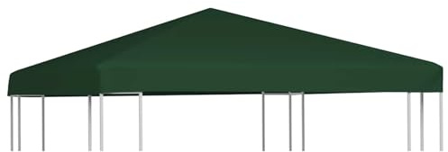 Rantry Toile de Toit de Chapiteau Résistante à l'Eau 3x3m, Vert, 310g/m², Avec Fermetures Autoagripantes