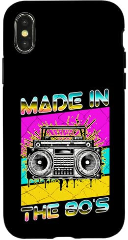 Hülle für iPhone X/XS Hergestellt im 80er Jahre 1980er Boombox Graffiti 80er Jahre Hip-Hop-Stil