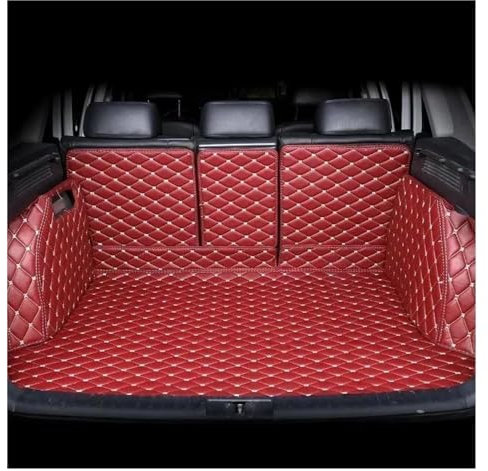 DZSQOSJB Kofferraumwanne Für Jeep Für Compass 2007-2017 2018-2022 Innendetails Vollständige Abdeckung Maßgefertigte Kofferraummatten Anti Rutsch Matte(WEINROT)