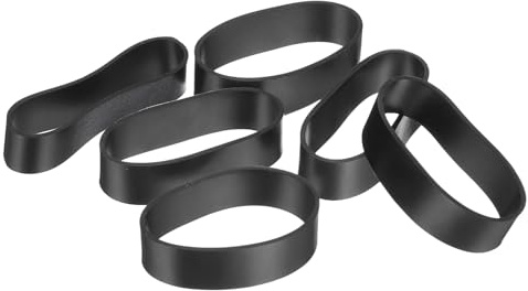 QUARKZMAN 30Pcs Bandas de Goma de Silicona, Anillos de Goma de 20x7mm Lazos de Cables Bandas Elásticas Fuertes Antideslizantes para Envolver Cables Bolsas, Negro