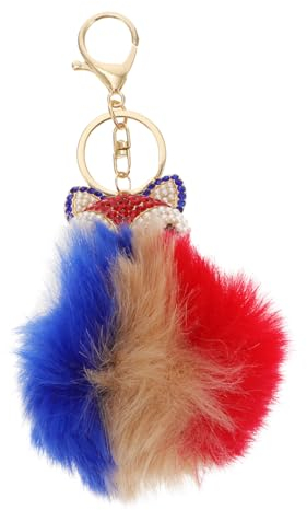SOIMISS 3stücke Schlüsselanhänger Fuzzy Mit Glitzersteinen Großer Weicher Pelz-Bag- Für Handtaschen Autoschlüssel Und Handy Für Frauen Zu Besonderen Anlässen