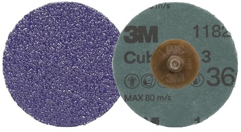 3M Cubitron 3 Roloc Disque fibre 1182C, 36+, TR, Purple, 76 mm, 50/Carton