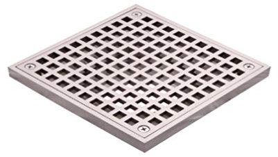 CRBUDY Scarico a Pavimento Scarico Gully, Scarico Doccia 1 pz 15 x 15 cm Griglia Quadrata Esterna Scarico Sifone Griglia di Scarico Maschere di Ventilazione in Nichel
