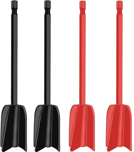 4 Stk Epoxidharz Rührer, Epoxidharz Farbrührer Mischpaddel,Rührstab Bohrmaschine Akkuschrauber für 1/4 Bohrer,Farbmischer für Silikonmischen Malen Keramikglasur Epoxidharz Zubehör