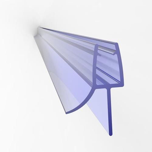 LEMMO Duschdichtung 40/50/60/70/80/90/100/120/185/195cm Ersatzdichtung Glasstärken Dichtung für 5mm,6mm Gummidichtung Dusch dichtungslippe PVC Dichtung (transparent, C50)