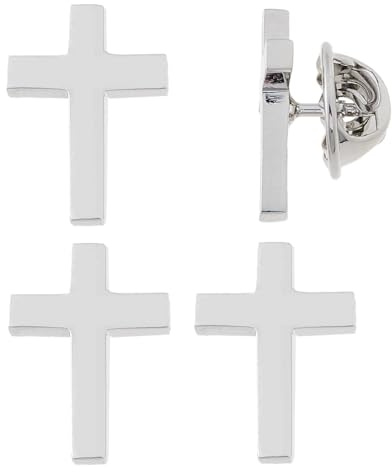 SUPERFINDING 4 Stück Kreuznadeln Legierung Kreuz Broschen Metall Kreuz Broschen Für Beerdigung Kirche Beten Öffentliche Veranstaltung Reversnadel Großhandel Für Rucksack Kleidung