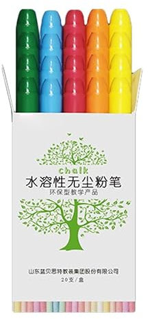 WLNEXT Gesso lavabile, gesso solido dell'acqua/gesso delle lavagne per il disegno all'aperto della lavagna del gioco