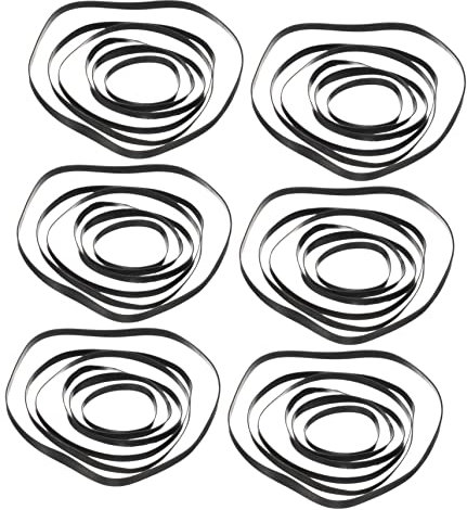 Lurrose 50Pièces Ceintures De Magnétophone Cassette Carrées pour Réparation De Lecteurs De Cassette Et Maintenance De Platines Vinyles Ajustable