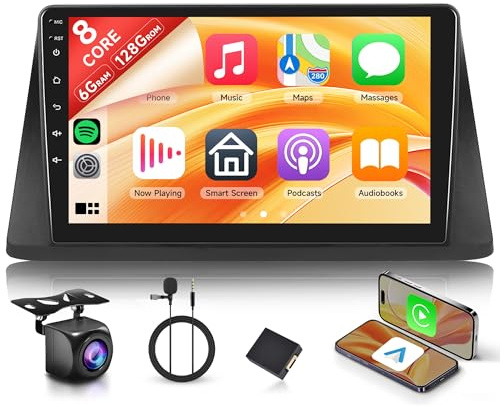 8 Kerne 6+128G Android Autoradio für Mercedes Benz Sprinter 2000-2006 Wireless Carplay 9 Touchscreen Stereo Auto mit Android Auto Mirror Link Bluetooth FM/RDS/EQ/DSP WiFi GPS Navi SWC Rückfahrkamera