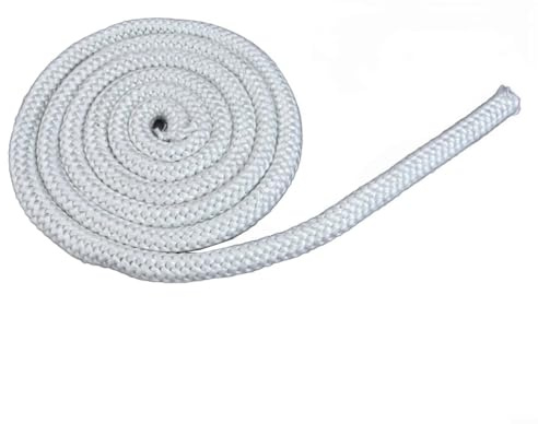 Joint de cheminée en fibre de verre avec colle, joint rond de porte de four et poêle pour poêles à bois et à granulés, chaudières et fours industriels, disponible en diamètres de 8 à 16 mm (2,5 m x 16