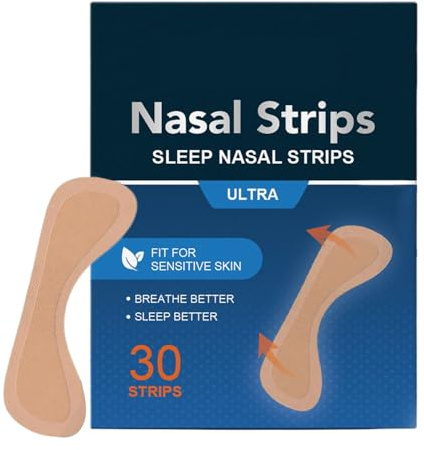 30 Pezzi Cerotti Nasali Antirussamento | Nasal Strips | Traspiranti E Non Pressurizzanti | Cerotti Nasali Respiras Benes per Uomini, Donne, Padri, Mogli, Mariti, Fidanzati