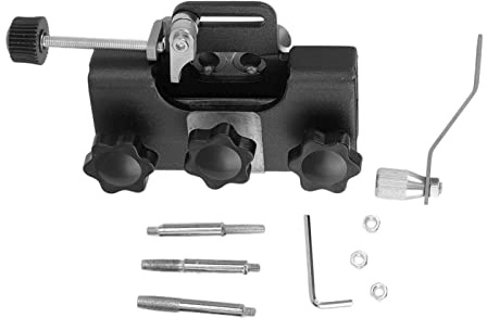 Afilador de motosierra, plantilla de afilado de cadena de manivela ligera portátil para sierras eléctricas (Negro)