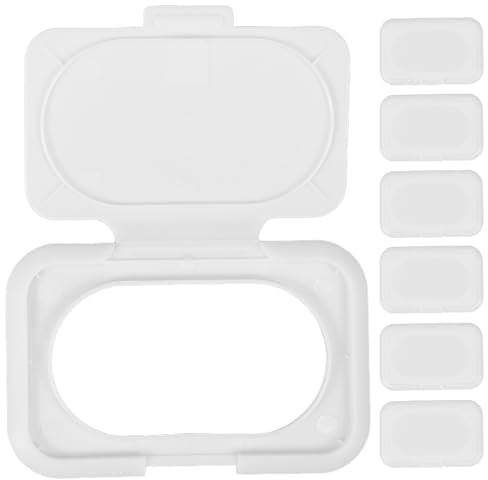 Coperchio per Salviette Flip 30 Pezzi, Plastico Bianco | Chiusura Ermetica, Riutilizzabile, Design a Ribalta, per Vari Contenitori