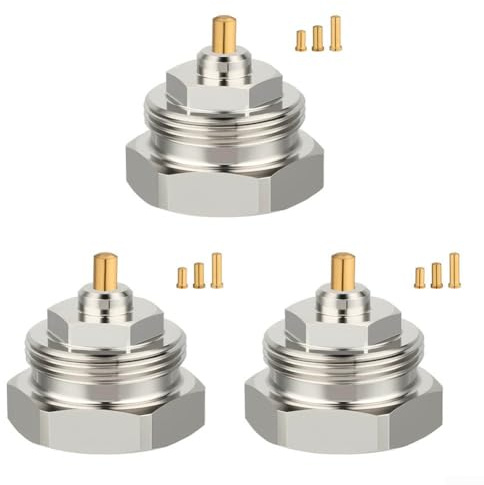 Juego de 3 adaptadores termostáticos de cabeza M30 x 1,0 a M30 x 1,5 para válvulas de radiador Oventrop anteriores a 1998, para sistemas de calefacción inteligente