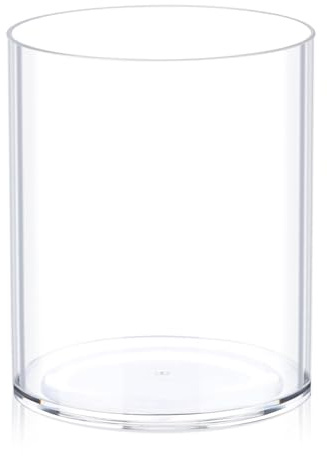 JYPS Zylindervase 20cm Hoch, Ø15cm Acryl Vase Bruchsichere Zylindrische, Transparent Groß Blumenvase für Deko Hochzeit, Tischdeko, Stumpenkerzen, Heimbüro