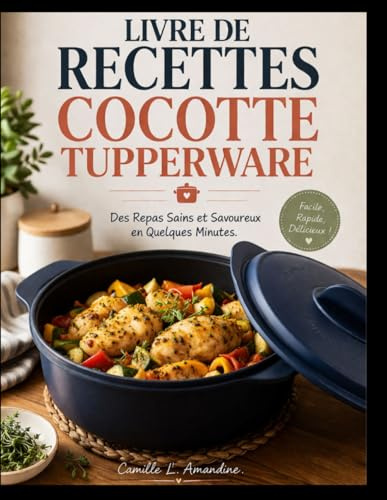 LIVRE DE RECETTES COCOTTE TUPPERWARE: Des Repas Sains et Savoureux en Quelques Minutes.