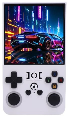 FILFEEL Handheld Game Console with 18000 Built-in Games – 4.0 720x720 HD Screen, RK3326 Chip, 4000mAh Battery, Retro Gaming Console for – White (64G)