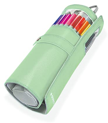 STAEDTLER triplus Fineliner im Schlampermäppchen, Mix & Match Eigenschaft, metallgefasster Spitze, ergonomischer Dreikantschaft, 20 Fineliner im Schlampermäppchen, 334 PC20