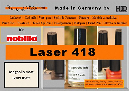 HDO Farbstift Lackstift Touch-Up-Pen for Nobilia Laser 418 Magnolia Matt