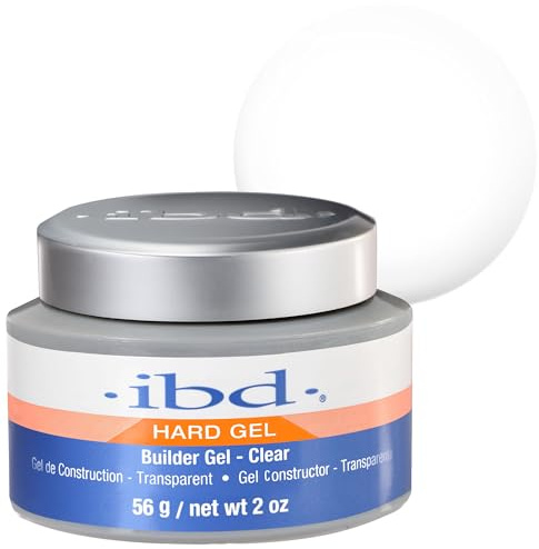 IBD Hard Gel – UV Builder Gel Clear, 1er Pack (1 x 56 g) – MADE IN USA – Premium Aufbaugel für Gelnägel