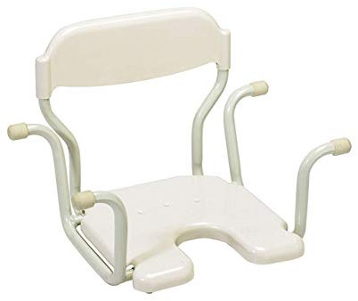 Homecraft White Line Suspended Bath Seats, Durable Easy-to-Clean Plastic Seat for Enhanced Bathing Comfort