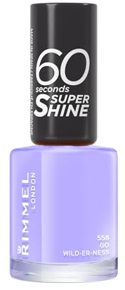 Rimmel 60 Seconds Super Shine Nail Polish, Go Wild-er-ness, Quick-Dry Nail Polish, Ultra-Shiny Finish, Easy to Apply, Vibrant Colour, Long-Wearing, Clean and Improved Formula, Vegan, 8ml