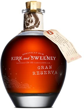 KIRK & SWEENEY - Gran Reserva - Rhum Vieux Ambré - Origine : République Dominicaine - Notes de Fruits Secs & Noix - Assemblage Unique - Vieillis en Fûts de Chêne Américain - 40% Alcool - 70 cl