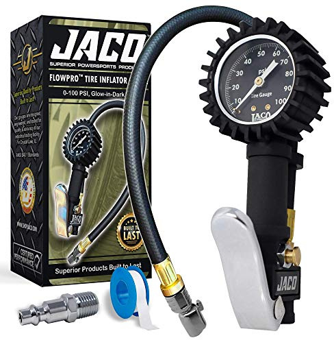 JACO FlowPro Tire Inflator with Pressure Gauge - 100 PSI