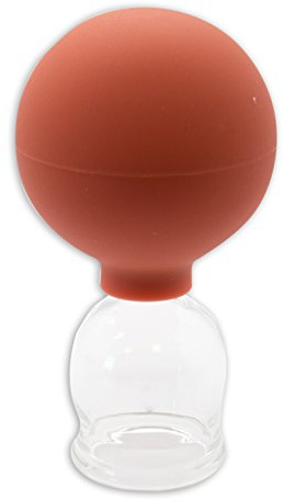 Schröpfglas | mit Saugball | und Olive | Schröpfset | Feuer Schröpfen | Qualitätsglas (ca. 2,5cm)