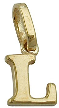 Anhänger Einhänger ' L ' Goldbuchstabe Buchstabe aus 375 Gold Gelbgold Damen